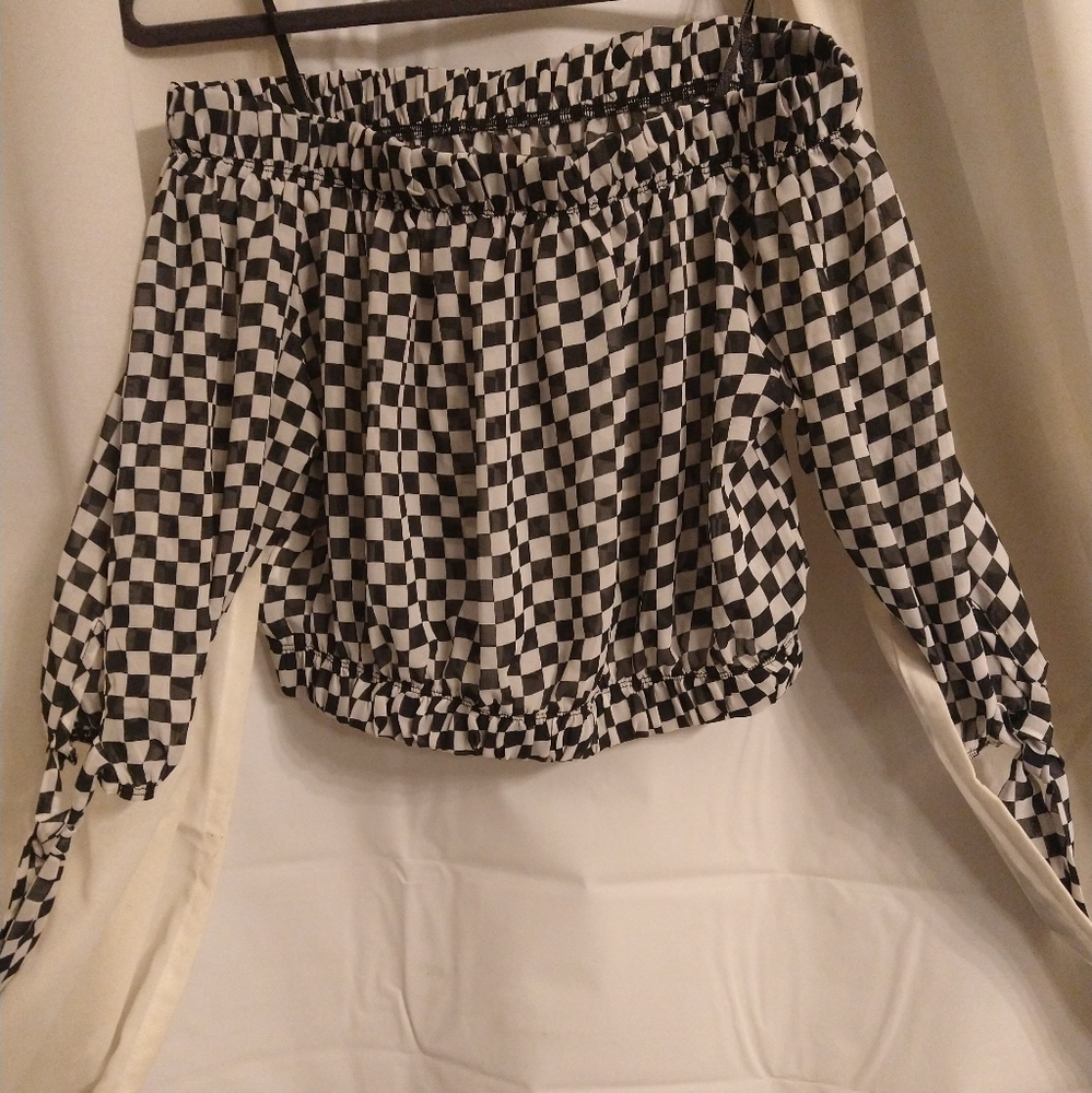sheer crop top (NWOT)